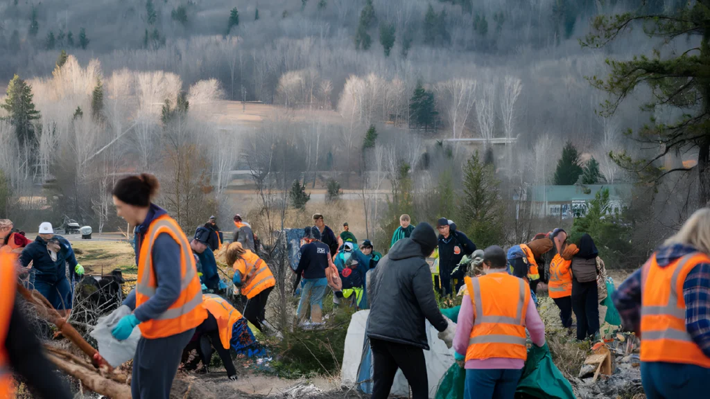 Simulacro de gestión de riesgos en terreno.